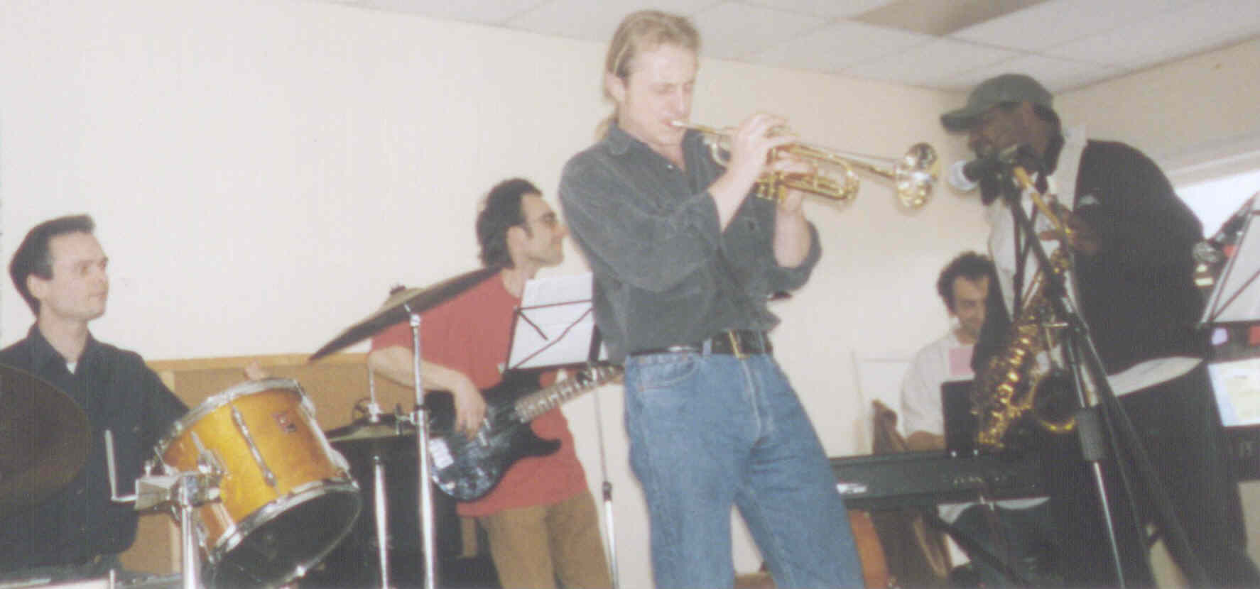Pee Wee Ellis and Mike Peake funking it up with the house trio